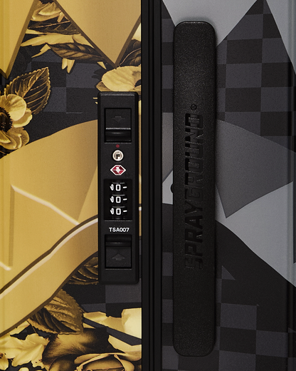 GOLD FLORAL RMX CARRY-ON HARD LUGGAGE