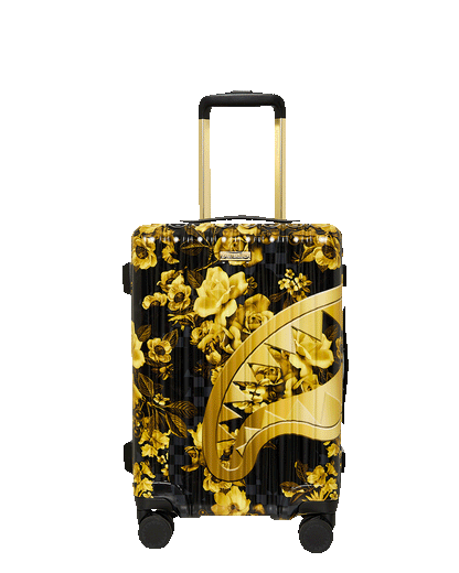 GOLD FLORAL RMX CARRY-ON HARD LUGGAGE