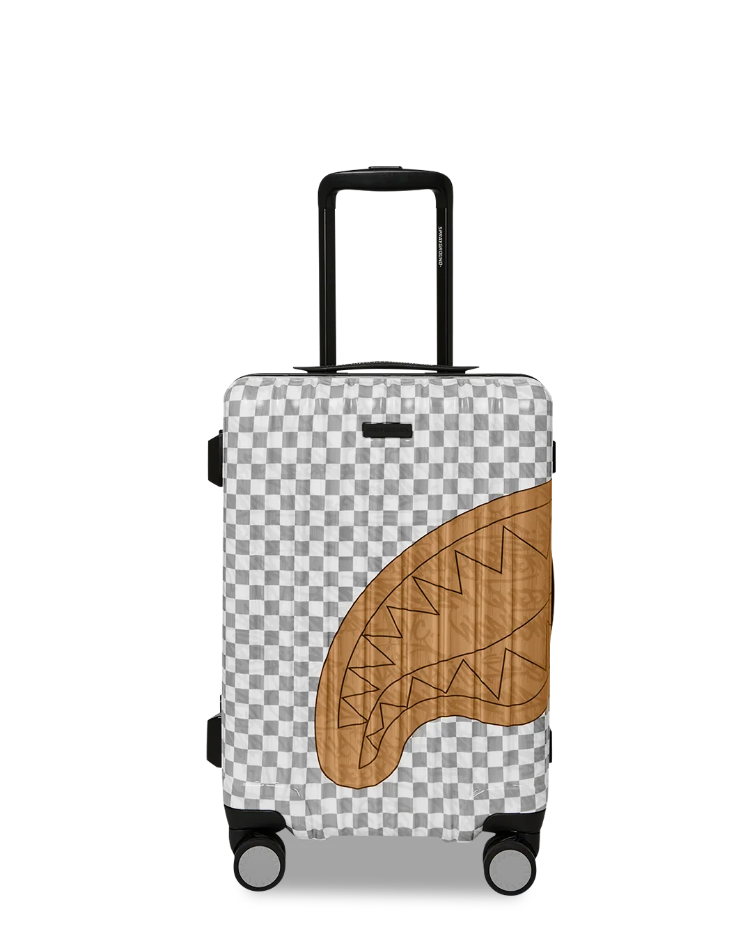 EMBOSSED CHECK CREAM CARRY-ON LUGGAGE