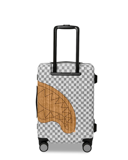 EMBOSSED CHECK CREAM CARRY-ON LUGGAGE