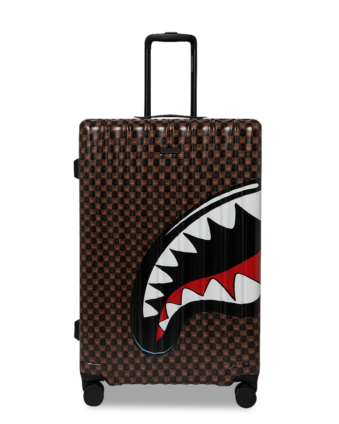 BROWN CHECK TOON SHARK FULL-SIZE LUGGAGE