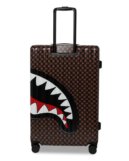 BROWN CHECK TOON SHARK FULL-SIZE LUGGAGE