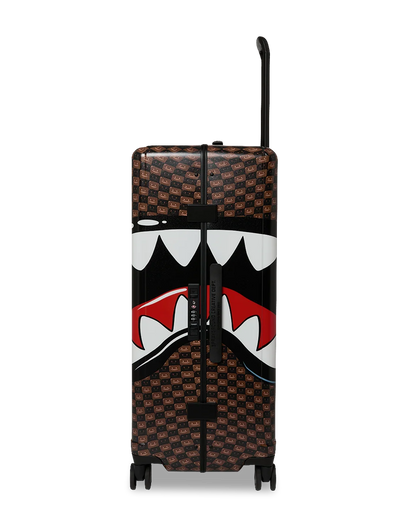BROWN CHECK TOON SHARK FULL-SIZE LUGGAGE