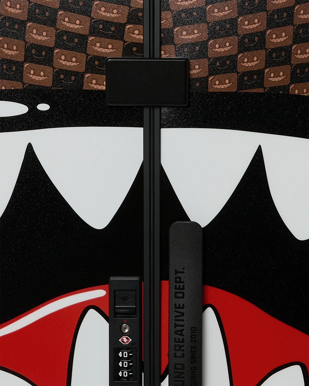 BROWN CHECK TOON SHARK FULL-SIZE LUGGAGE