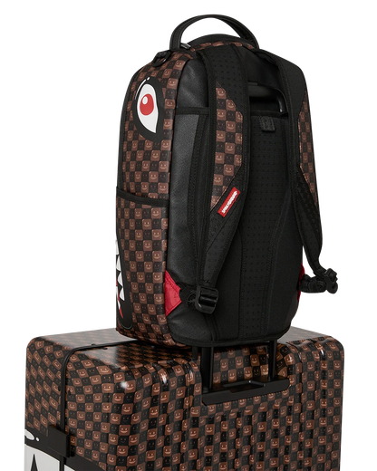 BROWN CHECK TOON SHARK FULL-SIZE LUGGAGE