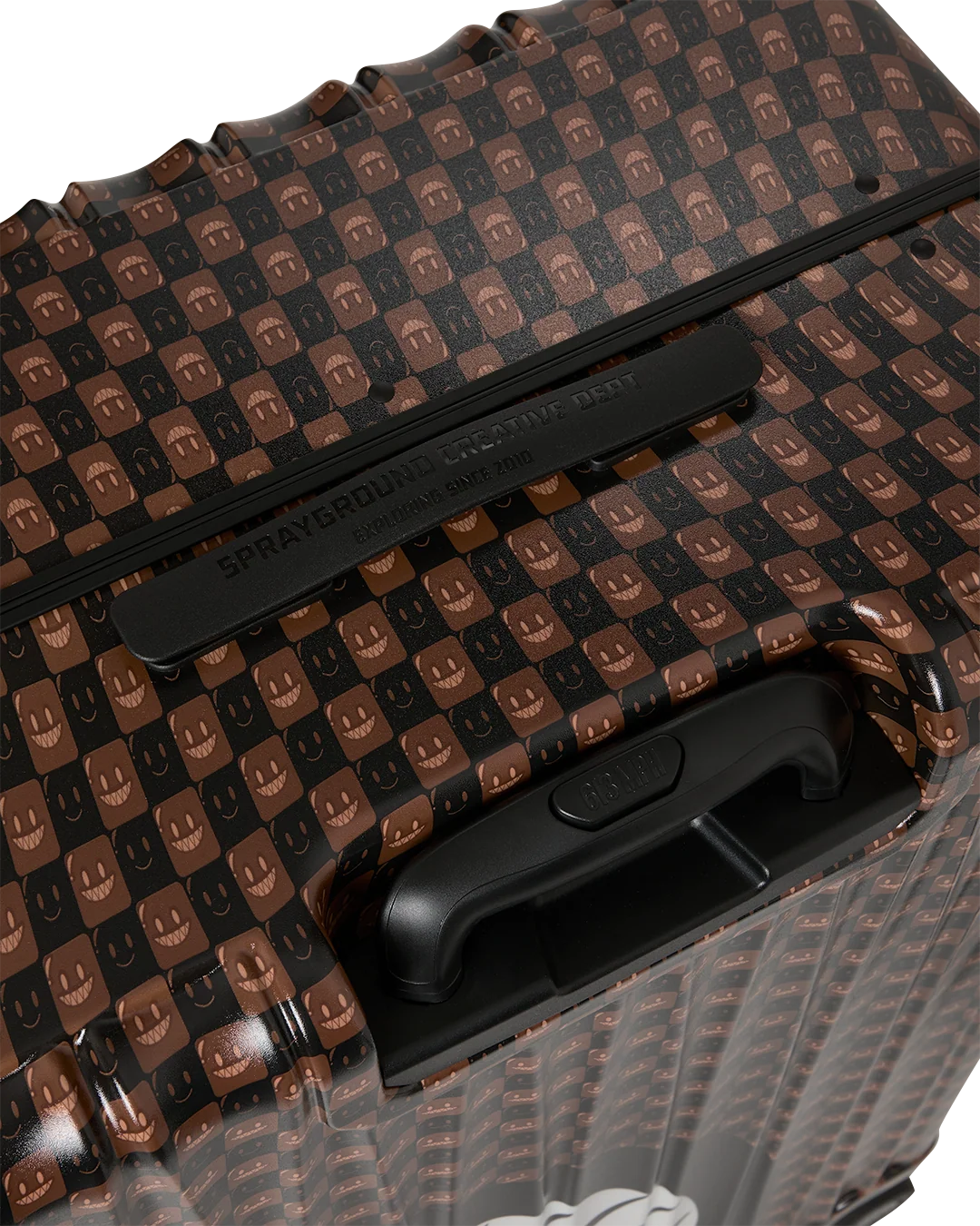 BROWN CHECK TOON SHARK FULL-SIZE LUGGAGE