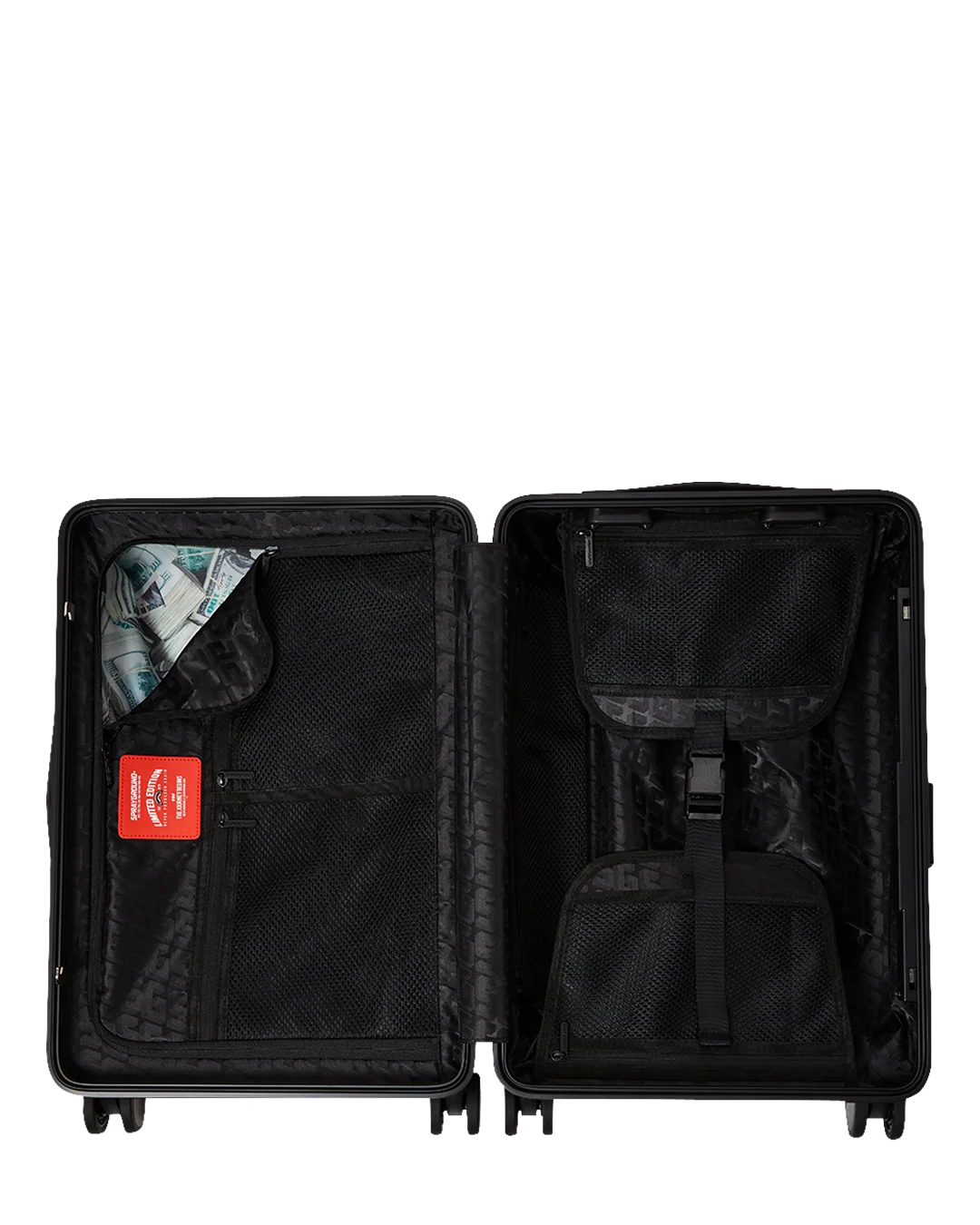 BROWN CHECK TOON SHARK FULL-SIZE LUGGAGE