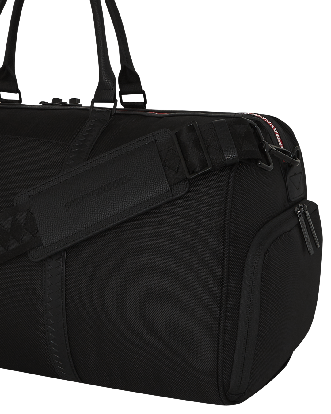 PRINTED ZIPPER SHARK DUFFLE