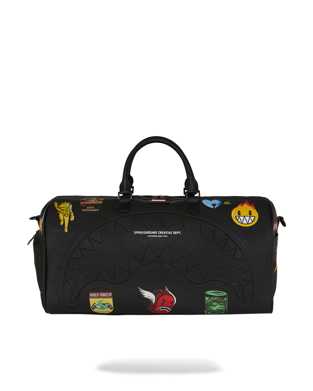 SHARKMOUTH EMBOSSED PATCHES LARGE DUFFLE