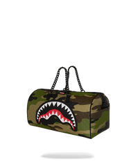 WOODLAND CAMO CHECK CHAIN LARGE DUFFLE
