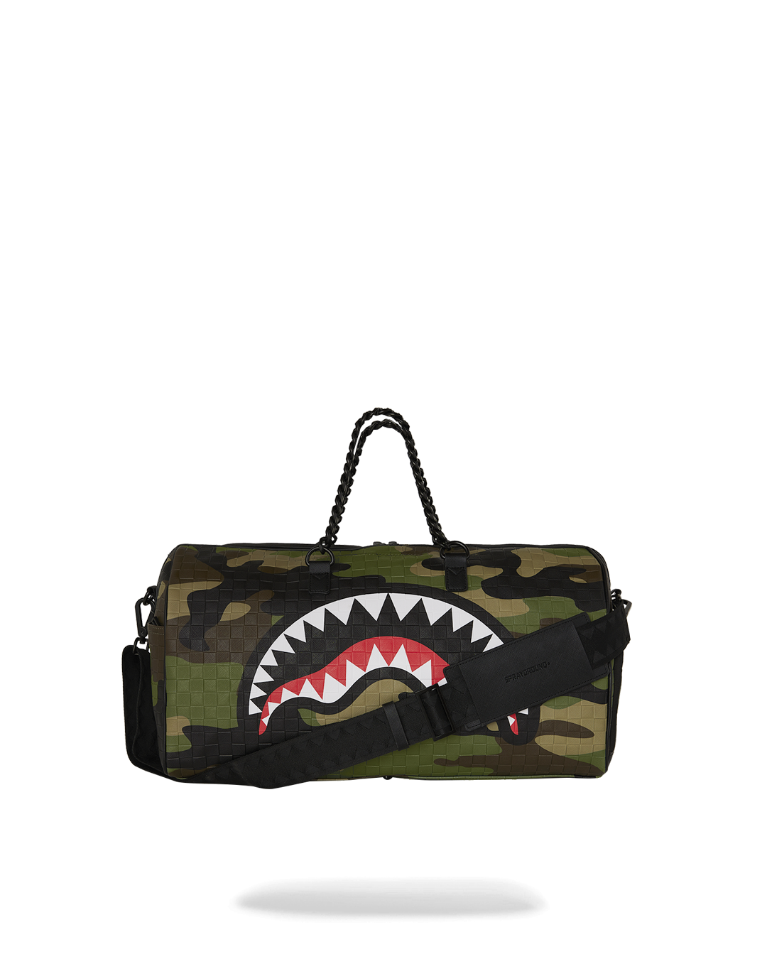 WOODLAND CAMO CHECK CHAIN LARGE DUFFLE