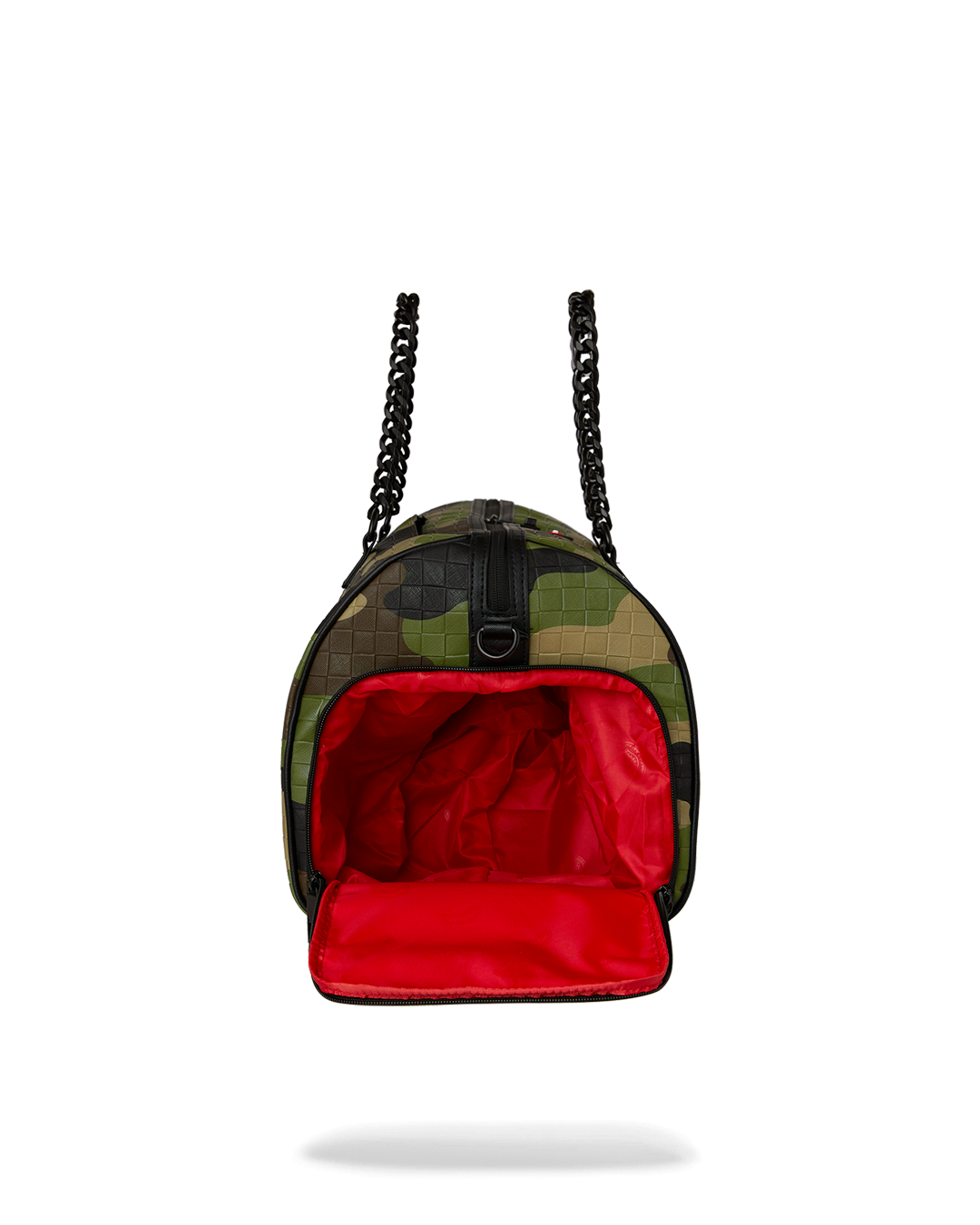 WOODLAND CAMO CHECK CHAIN LARGE DUFFLE