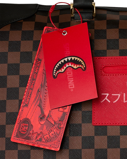 RED REDEMPTION PYRAMID DUFFLE