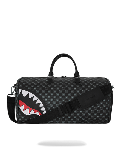 SHARKS IN PARIS WTF BUBBLY BLACK CHECK LARGE DUFFLE
