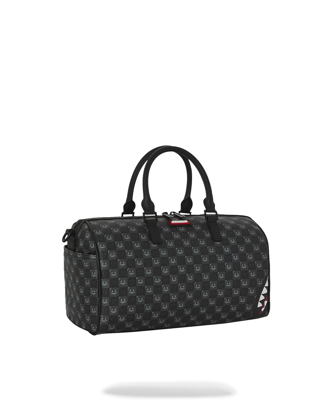 SHARKS IN PARIS WTF BUBBLY BLACK CHECK MINI DUFFLE