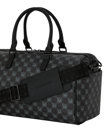 SHARKS IN PARIS WTF BUBBLY BLACK CHECK MINI DUFFLE