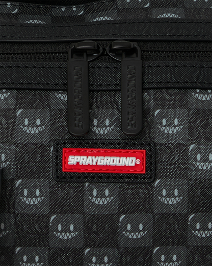 SHARKS IN PARIS WTF BUBBLY BLACK CHECK MINI DUFFLE