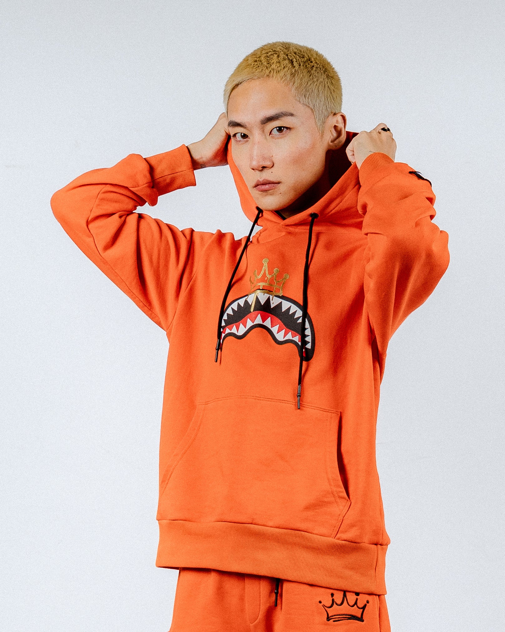 SG X KA1 KING’S SHARKMOUTH HOODIE-ORANGE