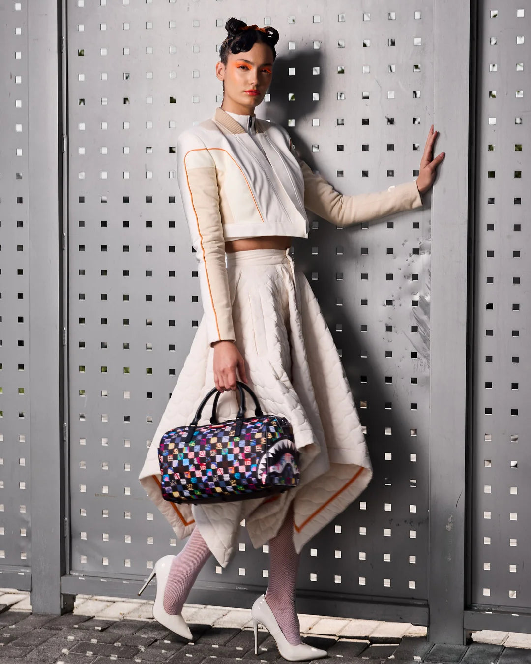 CRAZY CHECK MINI DUFFLE