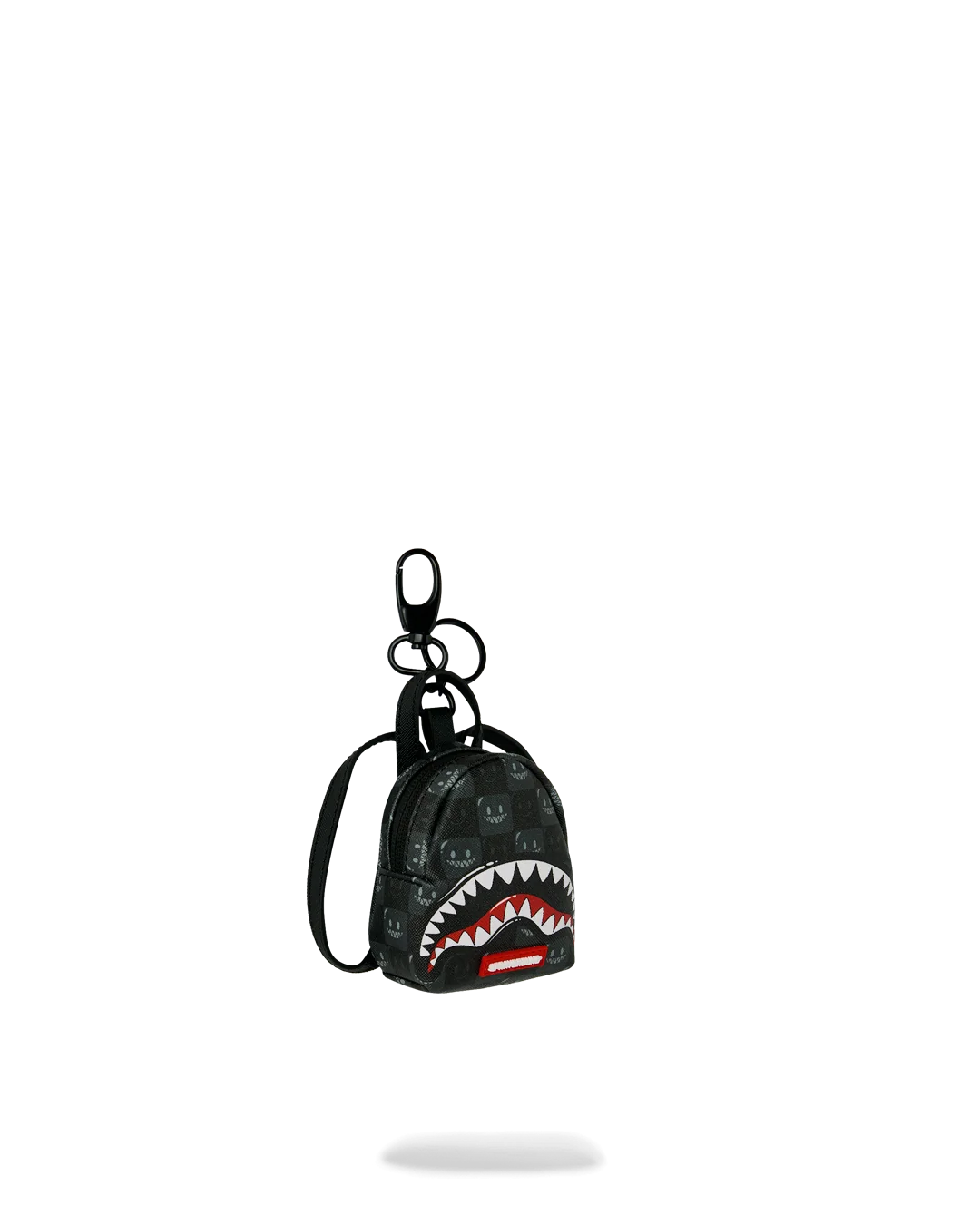 SHARKS IN PARIS WTF BUBBLE BROWN CHECK BACKPACK KEYCHAIN