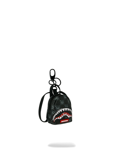 SHARKS IN PARIS WTF BUBBLE BROWN CHECK BACKPACK KEYCHAIN