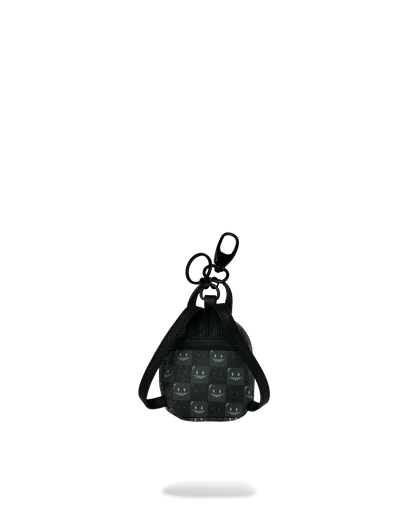 SHARKS IN PARIS WTF BUBBLE BROWN CHECK BACKPACK KEYCHAIN