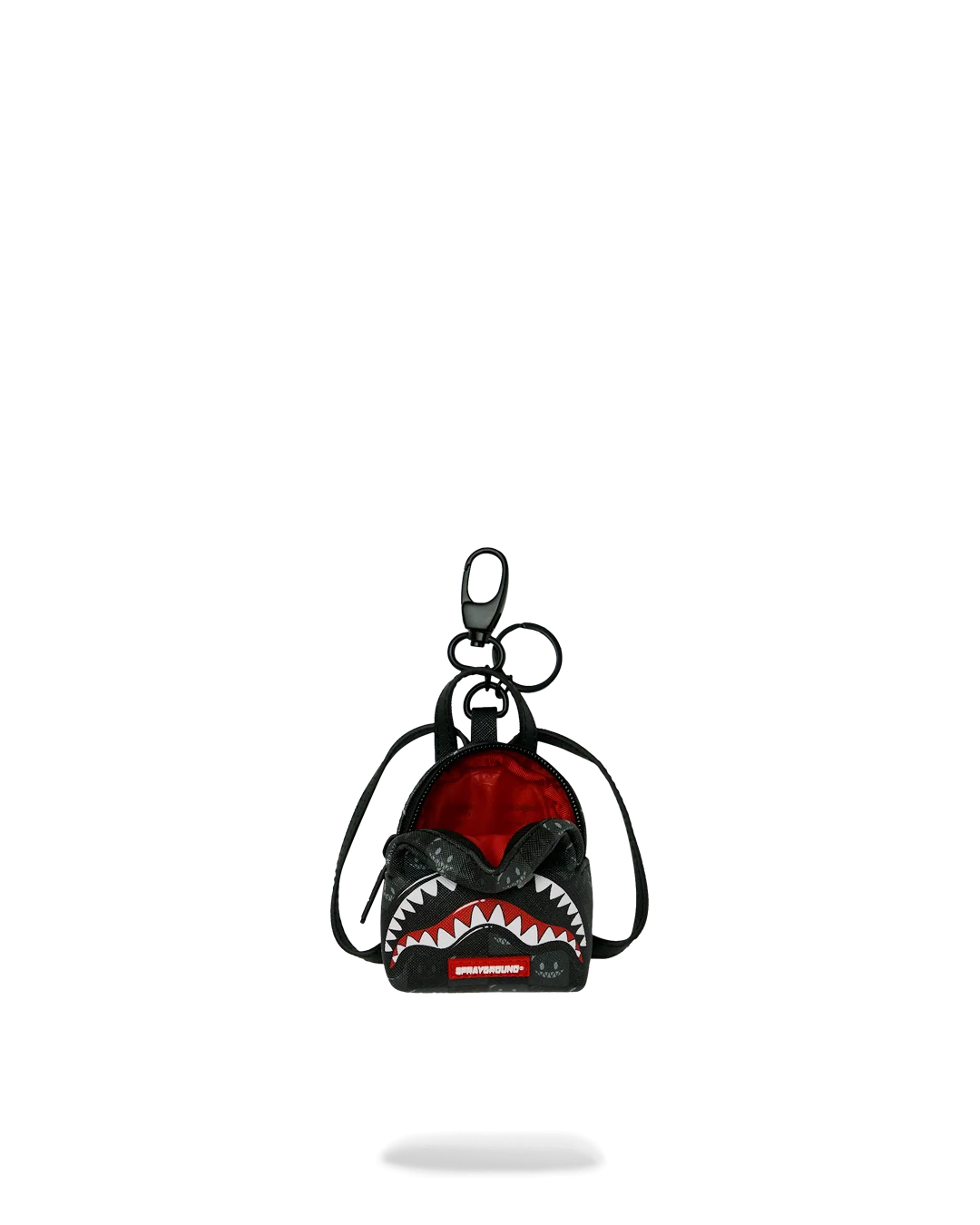 SHARKS IN PARIS WTF BUBBLE BROWN CHECK BACKPACK KEYCHAIN