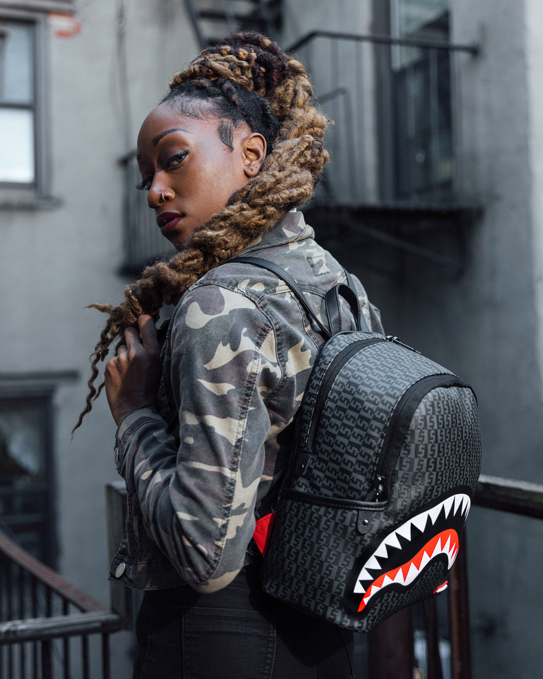 MONEY CHECK GREY SAVAGE BACKPACK