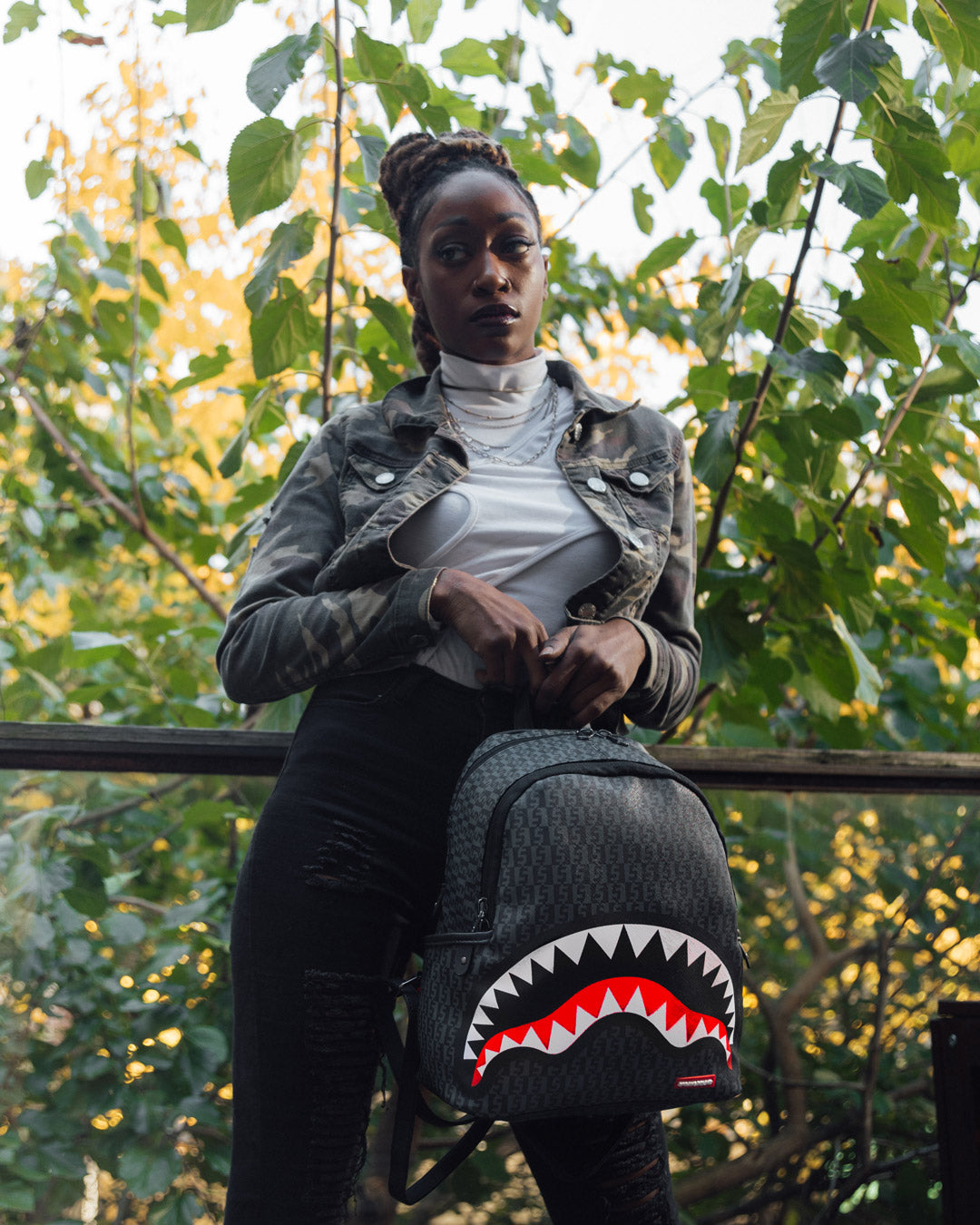 MONEY CHECK GREY SAVAGE BACKPACK