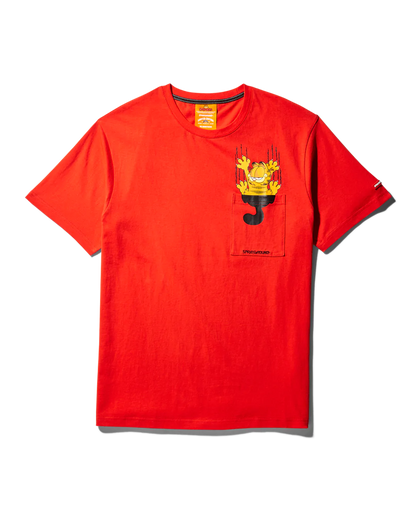 GARFIELD MONEY CLAWS TSHIRT BRIGHT RED