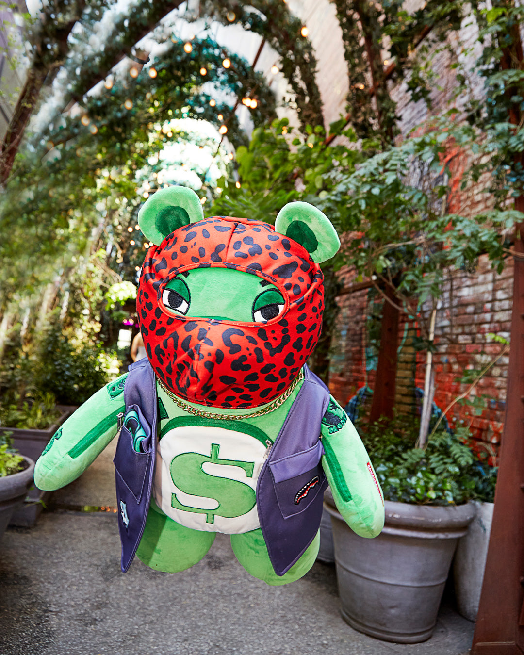SKI MASK TEDDY BEAR BACKPACK