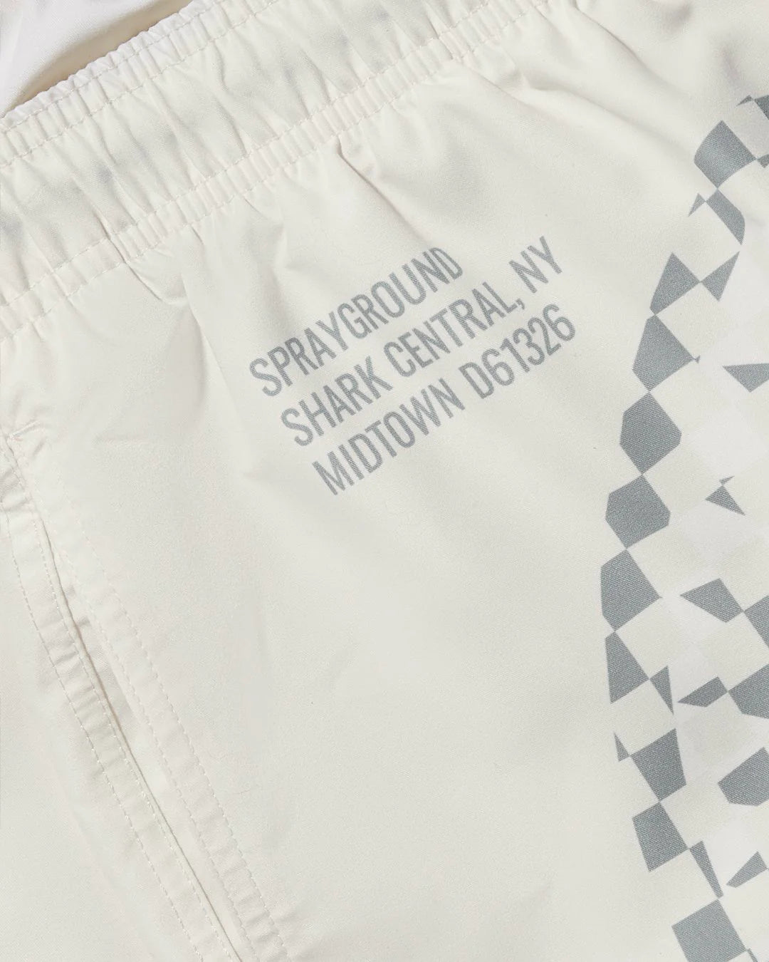 CREAM CHECK SWIM SHORT