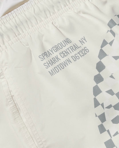 CREAM CHECK SWIM SHORT