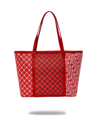 TRI SPLIT RED TOTE