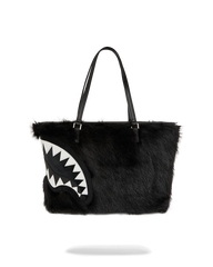 FUR CRAY BLACK TOTE