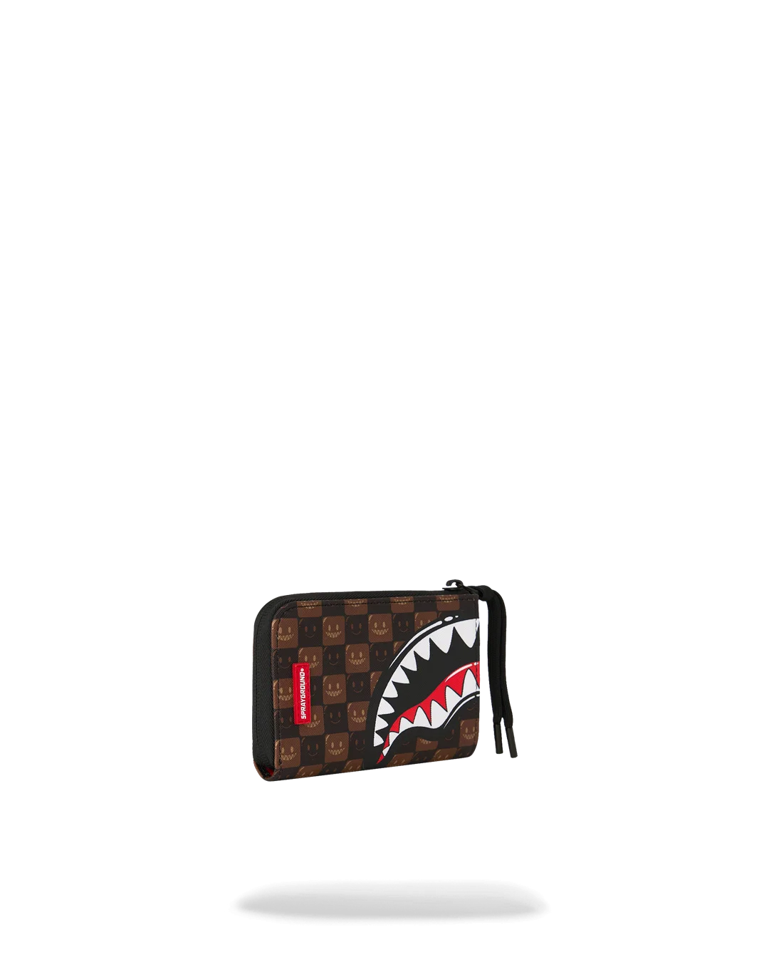SHARKS IN PARIS WTF BUBBLE BROWN CHECK WALLET
