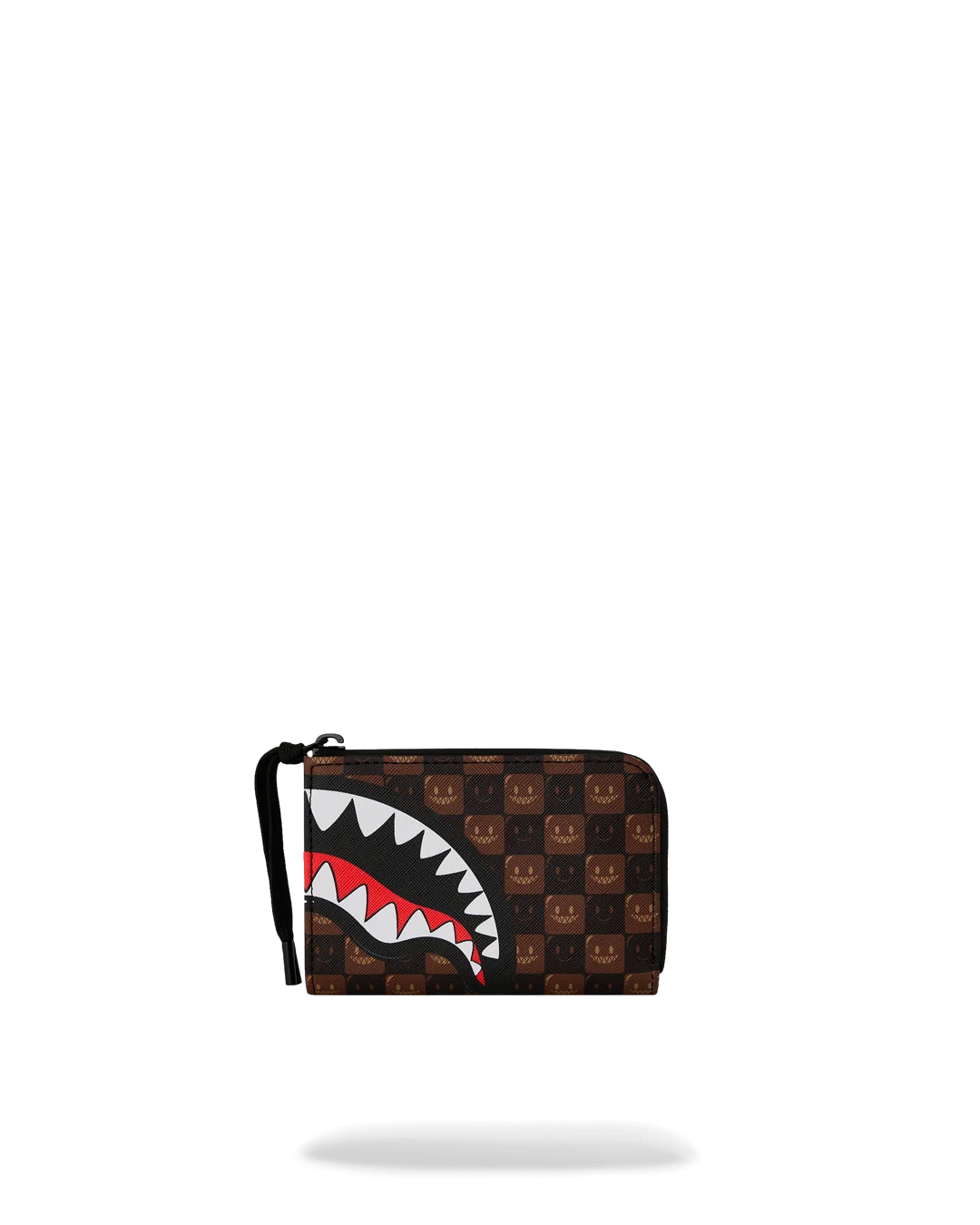 SHARKS IN PARIS WTF BUBBLE BROWN CHECK WALLET