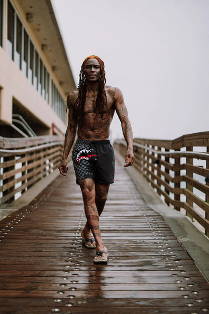 UNFINISHED DRIP SHARK SWIM SHORT