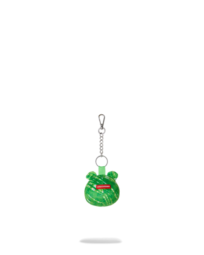DOODLE CHECKER BEAR HEAD KEYCHAIN