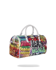 GRAFFITI FAUX FUR MINI DUFFLE