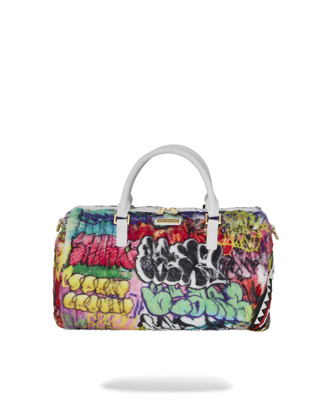 GRAFFITI FAUX FUR MINI DUFFLE