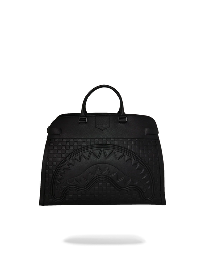 RAISED CHECK TRAVEL TOTE