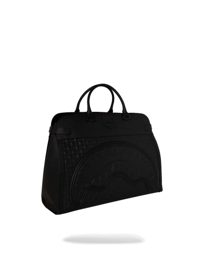 RAISED CHECK TRAVEL TOTE