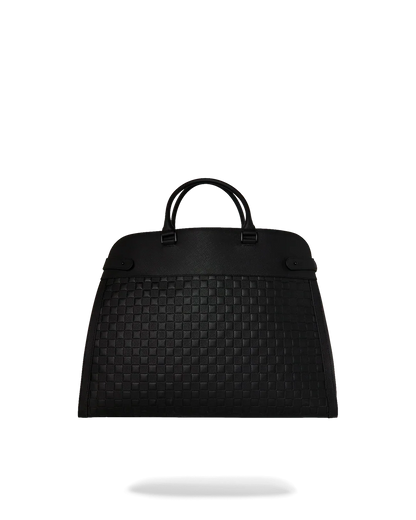RAISED CHECK TRAVEL TOTE