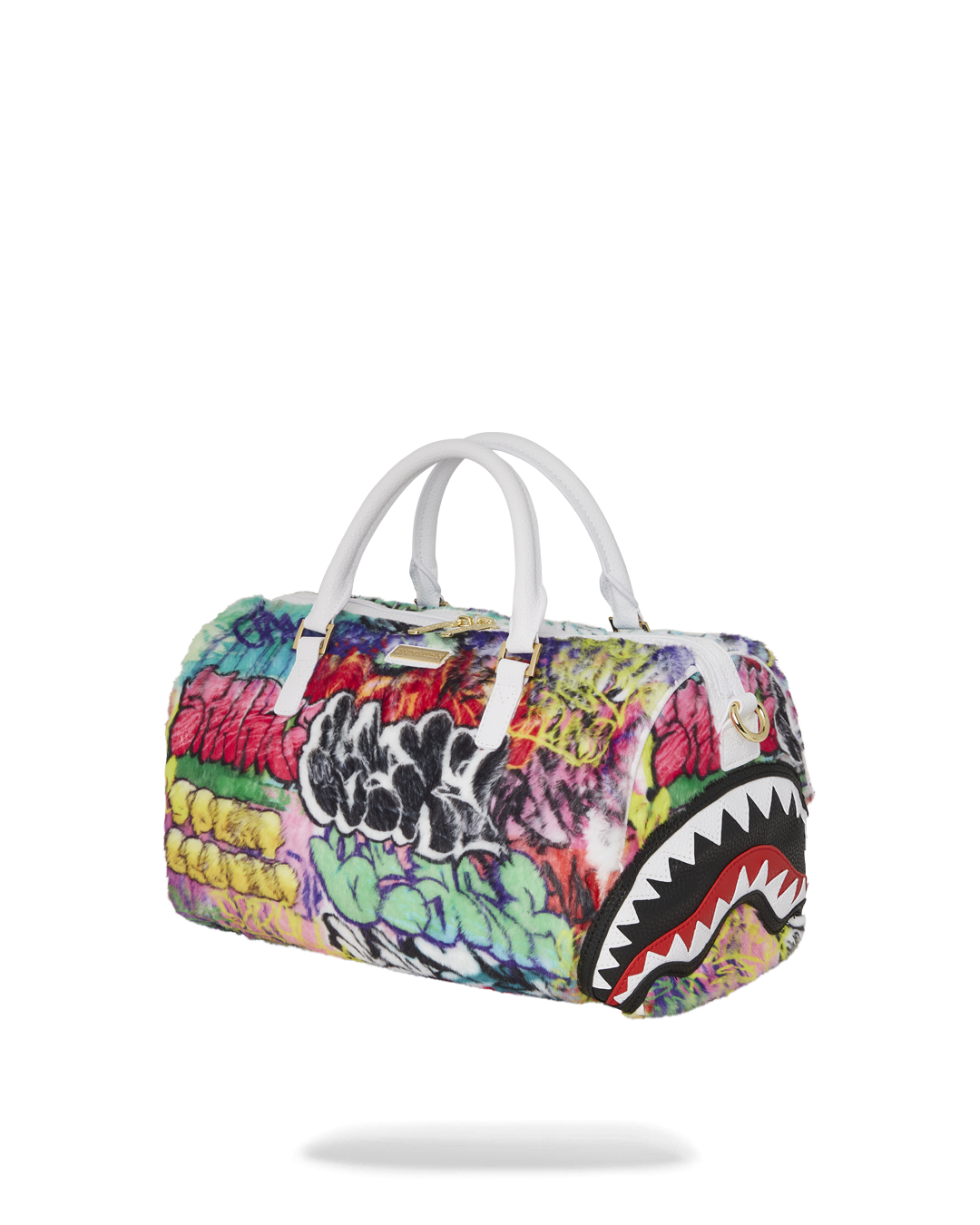 GRAFFITI FAUX FUR MINI DUFFLE