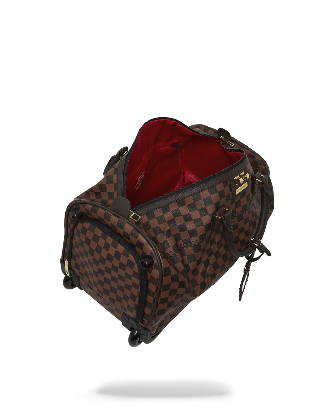 CORE EMBOSSED CHECK WHEELY DUFFLE