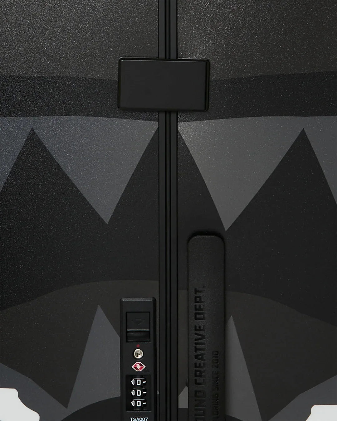 BLACK CHECK DIAGONAL TEAR FULL-SIZE LUGGAGE