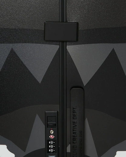 BLACK CHECK DIAGONAL TEAR FULL-SIZE LUGGAGE