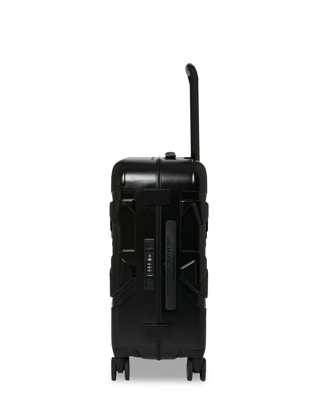 BLACKED OUT EMBOSSED GOLD TOOTH CARRY-ON LUGGAGE