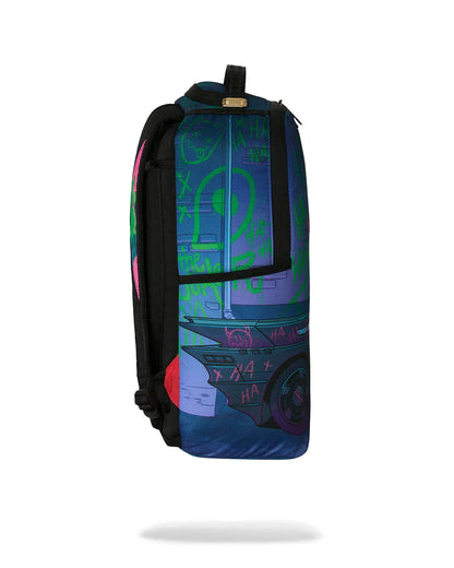 DC JOKER TAGGED UP BATMOBILE DLXSR BACKPACK